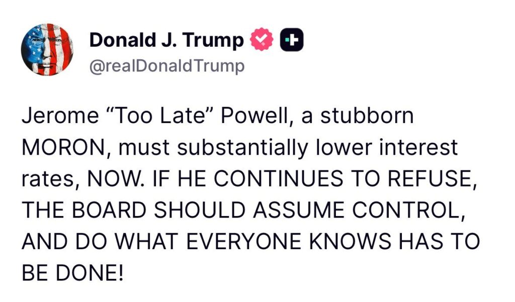 Trump sobre Powell