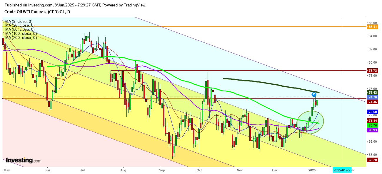 Petróleo WTI futuro diário