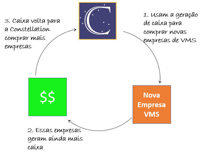 Gráfico mostra a estratégia de negócios da Constellation