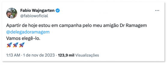 Bolsonaro sinaliza apoio a Delegado Ramagem para Prefeitura do Rio