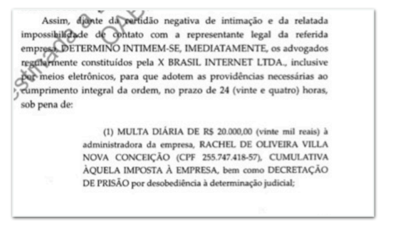 Moraes ameaçou prender representante do X após intimar ex-diretor