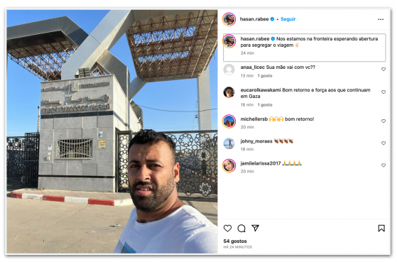 Mais difícil é deixar minha mãe e irmãs, diz brasileiro em Gaza