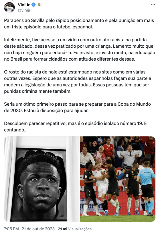 Sevilla expulsa torcedor por racismo em jogo contra o Real Madrid