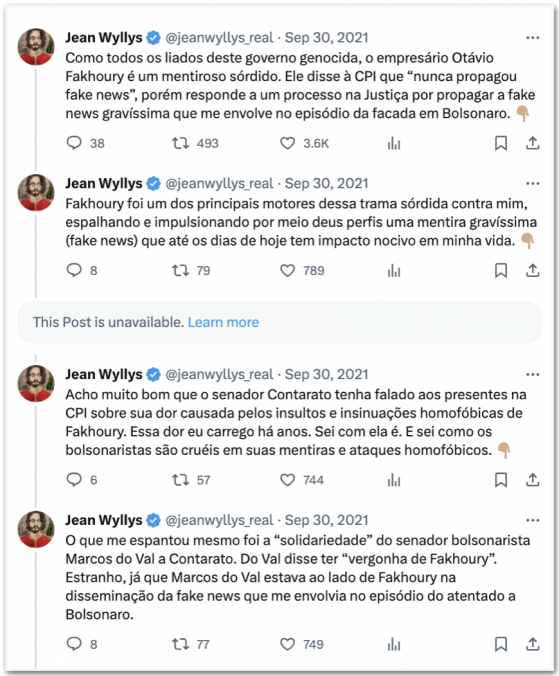 TJ-SP condena Wyllys a indenizar empresário aliado a Bolsonaro