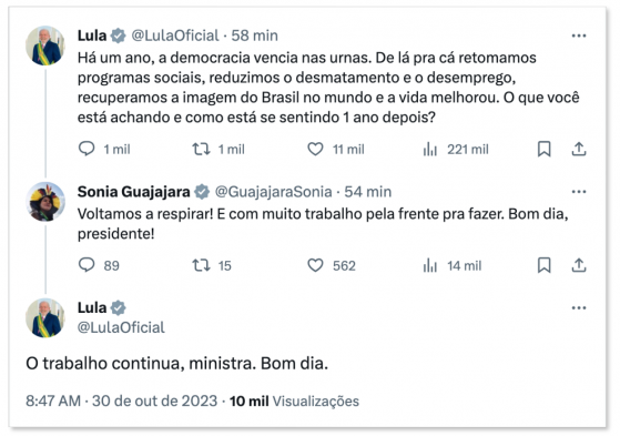 Governistas celebram 1 ano da vitória de Lula no 2º turno