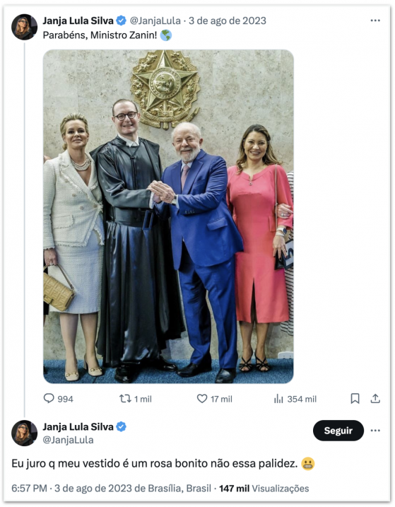 Disputa por controle de perfis de Lula nas redes opõe Janja à Secom