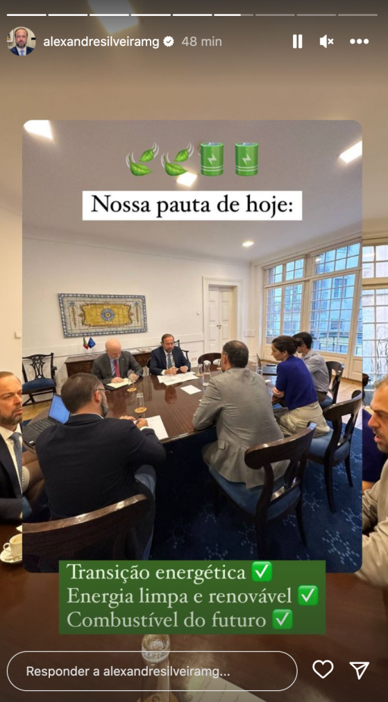 Silveira discute transição energética com ministro português
