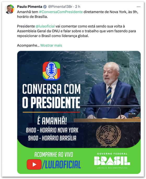 Após antecipar volta ao Brasil por dores, Lula cancela live