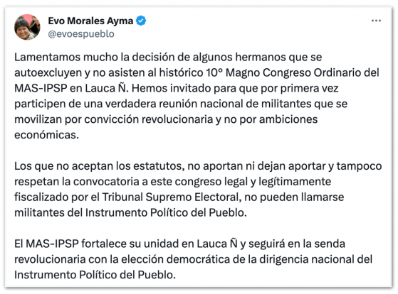 Presidente da Bolívia é expulso de partido de Evo Morales