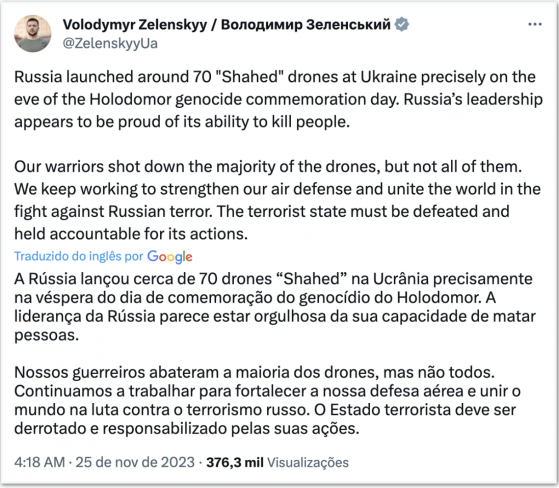 Rússia lança nova ofensiva com drones contra a Ucrânia