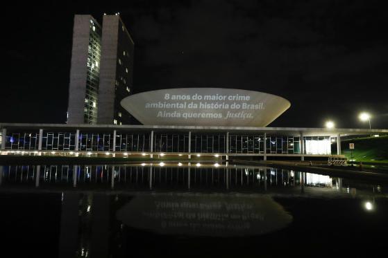 Projeção no Congresso relembra 8 anos do desastre de Mariana