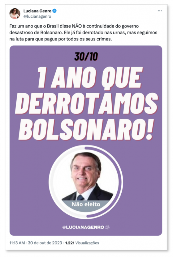 Derrota de Bolsonaro em 2022 vira meme nas redes sociais