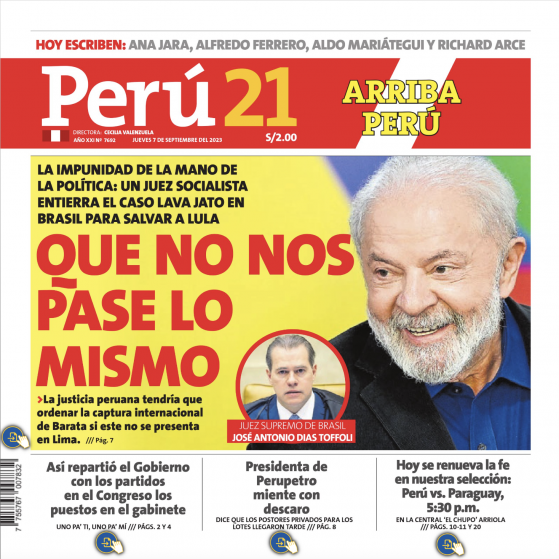 Jornal peruano chama Toffoli de “juiz socialista”