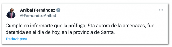 Cinco pessoas são presas na Argentina por ameaças a Massa