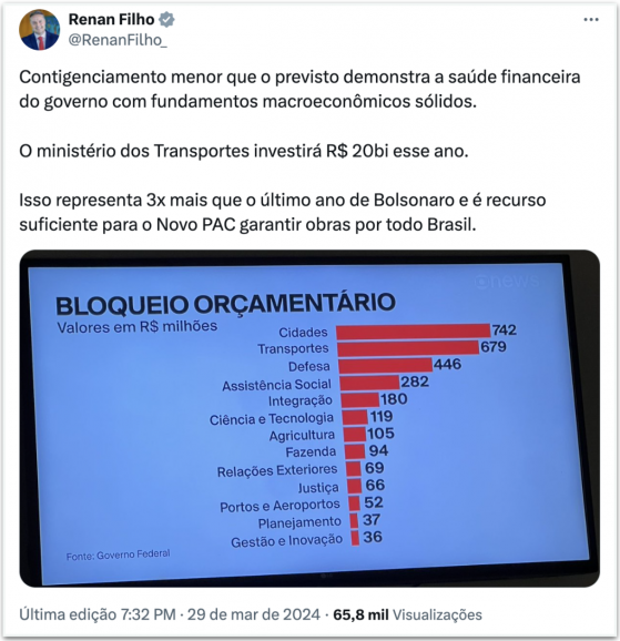 Mesmo com bloqueio, recurso é suficiente para Novo PAC, diz ministro