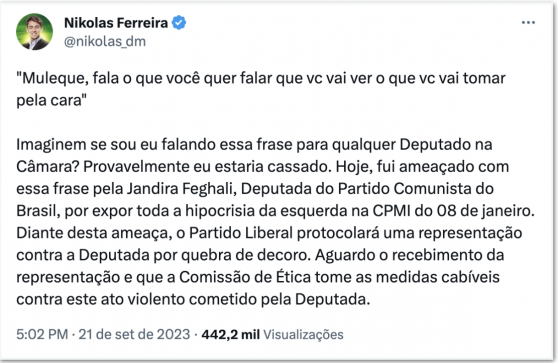 PL acionará Conselho de Ética da Câmara contra Jandira Feghali