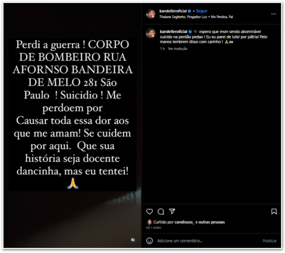 Bolsonaro e outros lamentam a morte da influenciadora Karol Eller